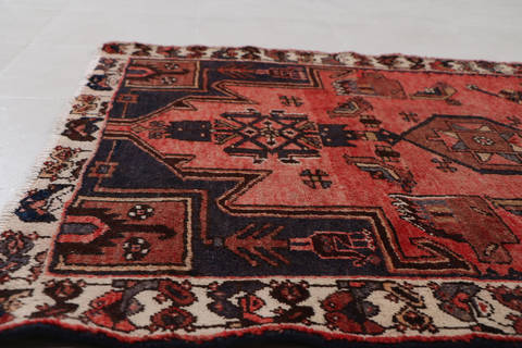 Zanjan Red Runner Hand Knotted 29 X 62 Area Rug 99-111509 Image 7