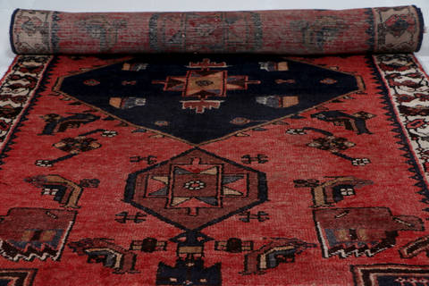 Zanjan Red Runner Hand Knotted 29 X 62 Area Rug 99-111509 Image 9