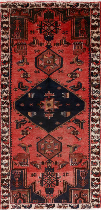 Zanjan Red Runner Hand Knotted 29 X 62 Area Rug 99-111509 Image 0