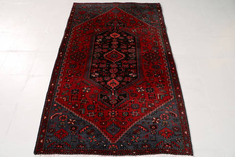 Zanjan Red Hand Knotted 37 X 62 Area Rug 99-111525 Image 1