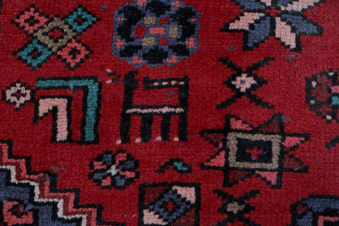 Zanjan Red Hand Knotted 37 X 62 Area Rug 99-111525 Image 7