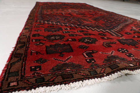 Zanjan Blue Hand Knotted 210 X 61 Area Rug 99-111530 Image 8