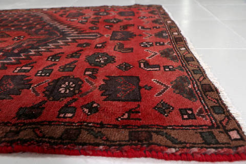 Zanjan Blue Hand Knotted 210 X 61 Area Rug 99-111530 Image 9