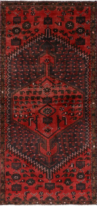 Zanjan Blue Hand Knotted 210 X 61 Area Rug 99-111530 Image 0