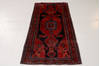 Hamedan Red Runner Hand Knotted 33 X 66 Area Rug 99-111538 Thumb 1
