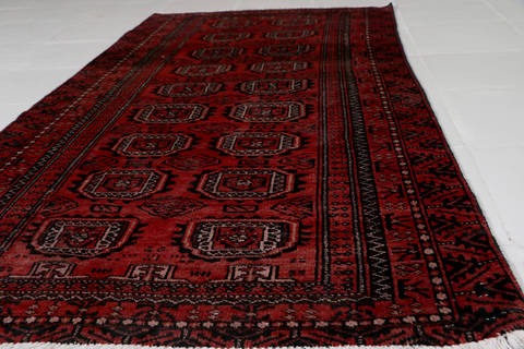 Baluch Red Hand Knotted 30 X 59 Area Rug 99-111540 Image 5