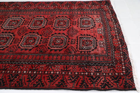 Baluch Red Hand Knotted 30 X 59 Area Rug 99-111540 Image 7