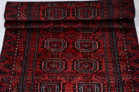 Baluch Red Hand Knotted 30 X 59 Area Rug 99-111540 Image 9