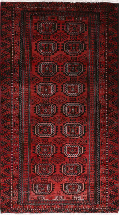 Baluch Red Hand Knotted 30 X 59 Area Rug 99-111540 Image 0