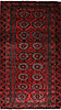 Baluch Red Hand Knotted 30 X 59  Area Rug 99-111540 Thumb 0