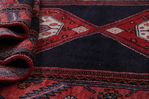 Zanjan Blue Runner Hand Knotted 33 X 99 Area Rug 99-111561 Image 11