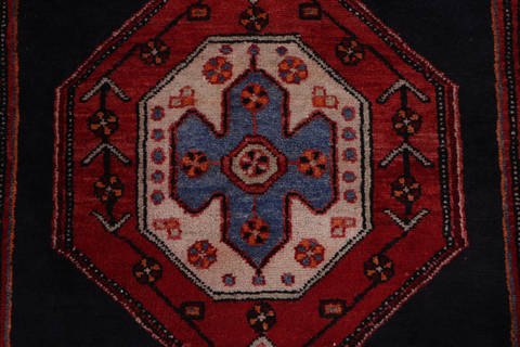 Zanjan Blue Runner Hand Knotted 33 X 99 Area Rug 99-111561 Image 6