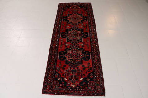 Zanjan Red Runner Hand Knotted 36 X 104 Area Rug 99-111569 Image 1