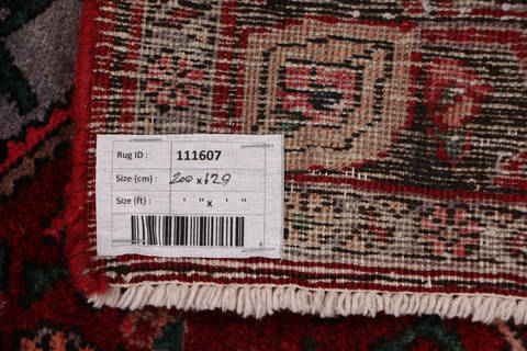 Zanjan Red Hand Knotted 43 X 67 Area Rug 99-111607 Image 14