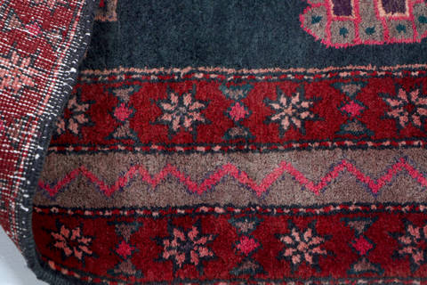 Zanjan Blue Runner Hand Knotted 47 X 110 Area Rug 99-111624 Image 12