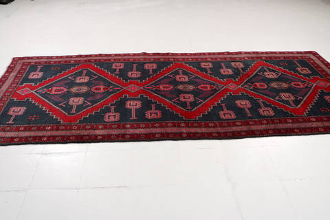 Zanjan Blue Runner Hand Knotted 47 X 110 Area Rug 99-111624 Image 4