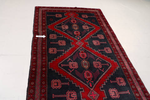 Zanjan Blue Runner Hand Knotted 47 X 110 Area Rug 99-111624 Image 5
