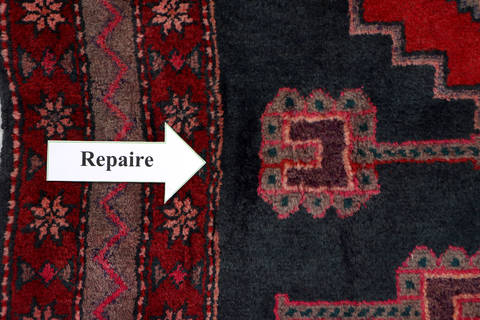 Zanjan Blue Runner Hand Knotted 47 X 110 Area Rug 99-111624 Image 6