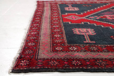 Zanjan Blue Runner Hand Knotted 47 X 110 Area Rug 99-111624 Image 7