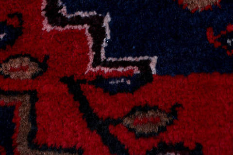 Hamedan Red Square Hand Knotted 48 X 410 Area Rug 99-111636 Image 12