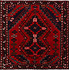 Hamedan Red Square Hand Knotted 48 X 410  Area Rug 99-111636 Thumb 0