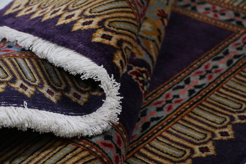 Tabriz Blue Square Hand Knotted 30 X 30  Area Rug 99-111642 Image 11