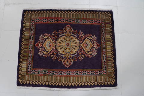 Tabriz Blue Square Hand Knotted 30 X 30  Area Rug 99-111642 Image 1