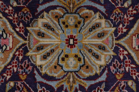 Tabriz Blue Square Hand Knotted 30 X 30  Area Rug 99-111642 Image 7