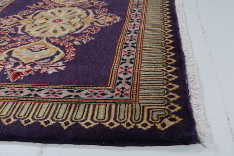 Tabriz Blue Square Hand Knotted 30 X 30  Area Rug 99-111642 Image 9