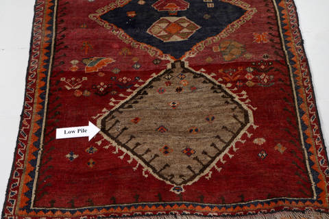 Shiraz Red Hand Knotted 35 X 51  Area Rug 99-111653 Image 10