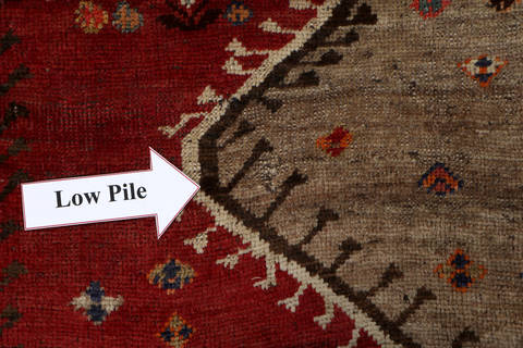 Shiraz Red Hand Knotted 35 X 51  Area Rug 99-111653 Image 11
