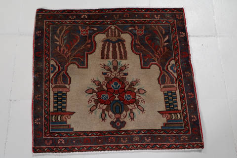 Tabriz Beige Square Hand Knotted 22 X 23  Area Rug 99-111662 Image 1