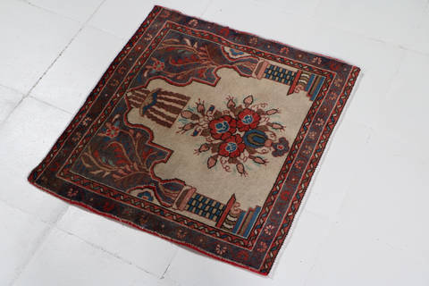 Tabriz Beige Square Hand Knotted 22 X 23  Area Rug 99-111662 Image 2