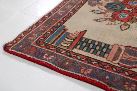 Tabriz Beige Square Hand Knotted 22 X 23  Area Rug 99-111662 Image 4