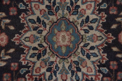 Kerman Blue Hand Knotted 110 X 30 Area Rug 99-111665 Image 7