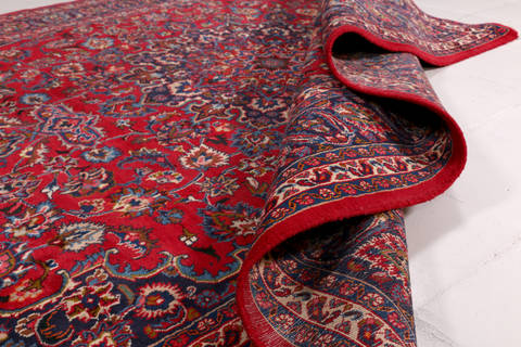 Mashad Red Hand Knotted 82 X 112 Area Rug 99-111667 Image 13