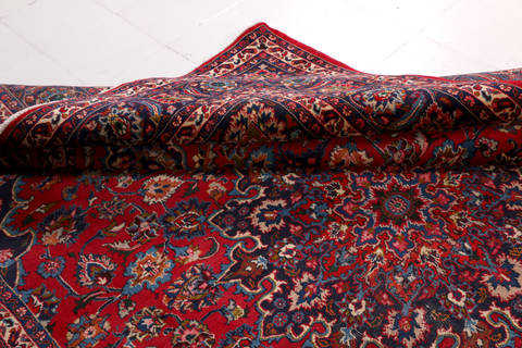 Mashad Red Hand Knotted 82 X 112 Area Rug 99-111667 Image 14