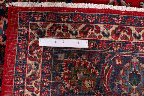 Mashad Red Hand Knotted 82 X 112 Area Rug 99-111667 Image 15