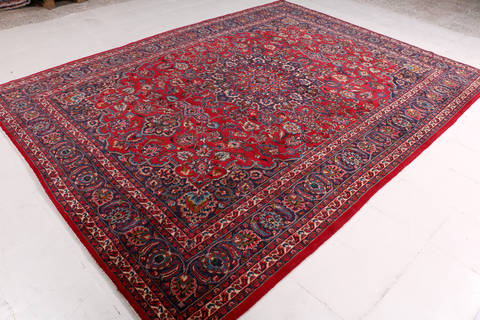 Mashad Red Hand Knotted 82 X 112 Area Rug 99-111667 Image 3
