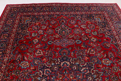 Mashad Red Hand Knotted 82 X 112 Area Rug 99-111667 Image 5