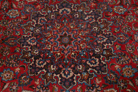 Mashad Red Hand Knotted 82 X 112 Area Rug 99-111667 Image 8