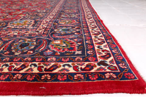 Mashad Red Hand Knotted 82 X 112 Area Rug 99-111667 Image 9