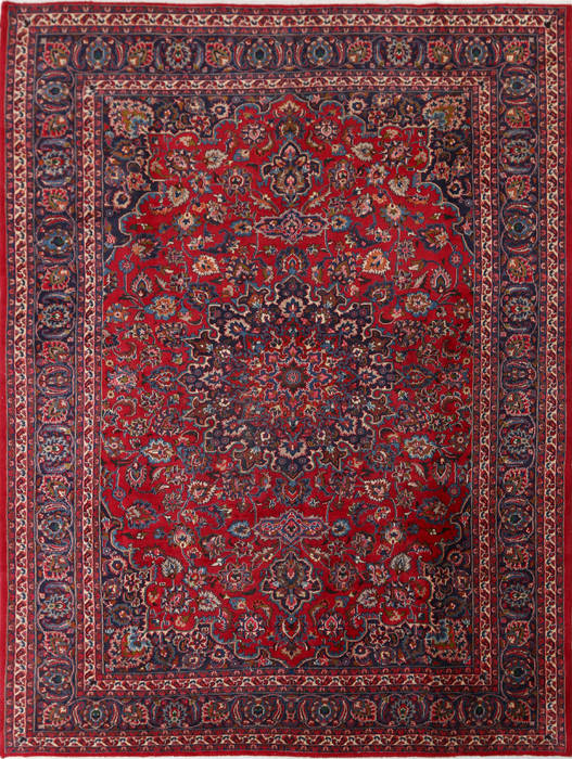Mashad Red Hand Knotted 82 X 112 Area Rug 99-111667 Image 0