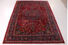 Mashad Red Hand Knotted 82 X 112  Area Rug 99-111667 Thumb 1