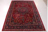 Mashad Red Hand Knotted 82 X 112 Area Rug 99-111667 Thumb 1