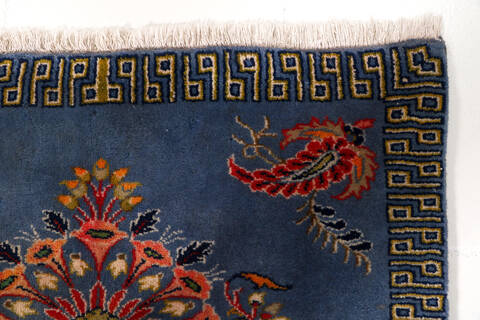 Tabriz Blue Hand Knotted 24 X 28  Area Rug 99-111689 Image 3