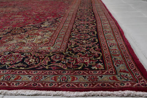 Mashad Red Hand Knotted 99 X 1210 Area Rug 99-111705 Image 10