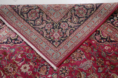 Mashad Red Hand Knotted 99 X 1210 Area Rug 99-111705 Image 13