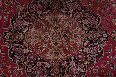 Mashad Red Hand Knotted 99 X 1210 Area Rug 99-111705 Image 5