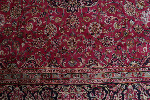 Mashad Red Hand Knotted 99 X 1210 Area Rug 99-111705 Image 7
